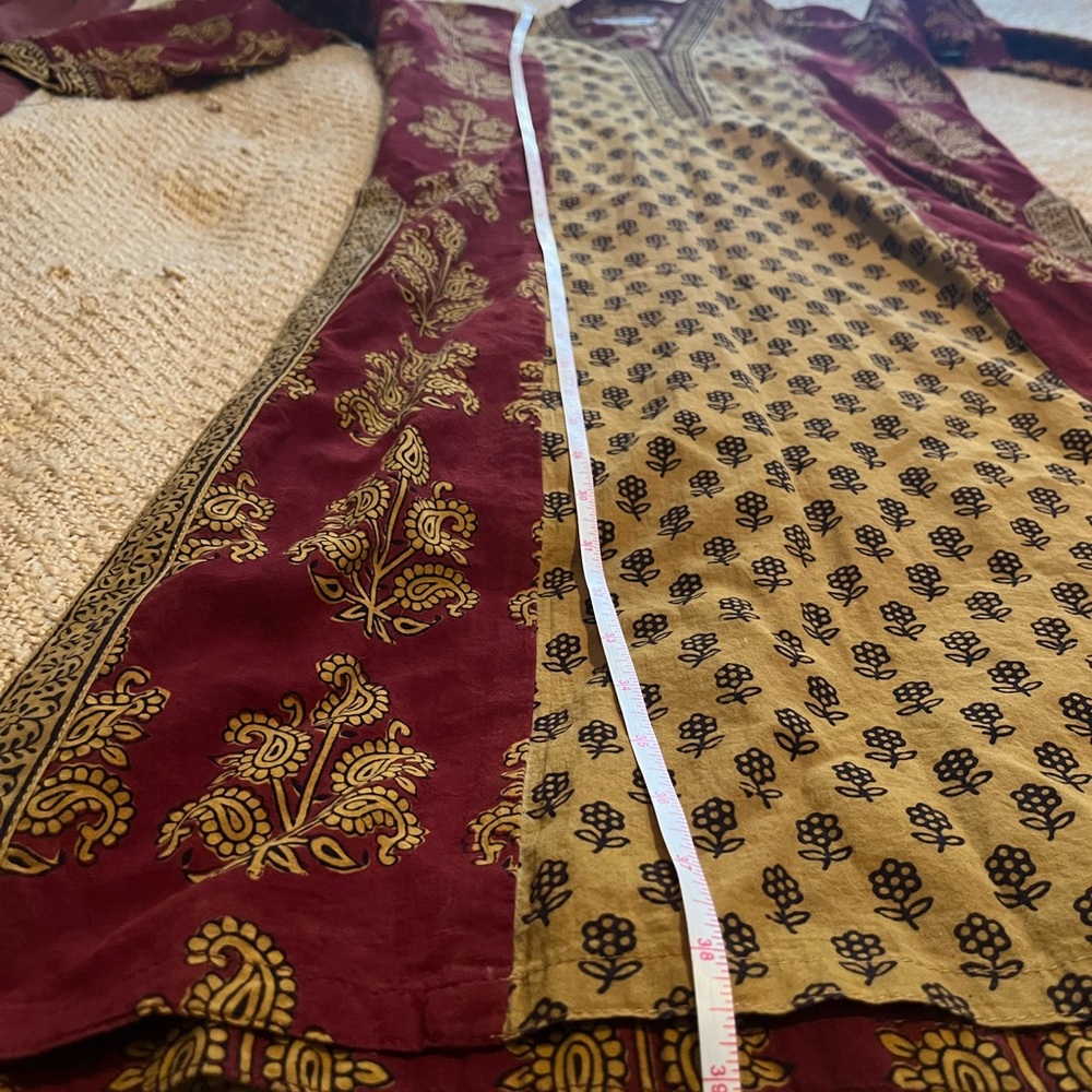 Beautiful handmade cotton block print tunic from India - Picture 3 of 5
